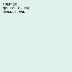#DEF1EC - Swans Down Color Image